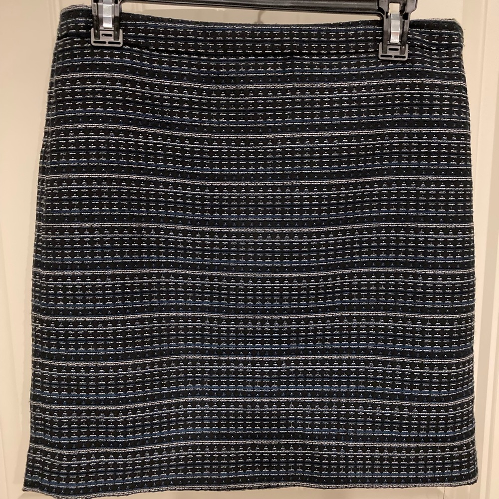 LOFT blue and black skirt